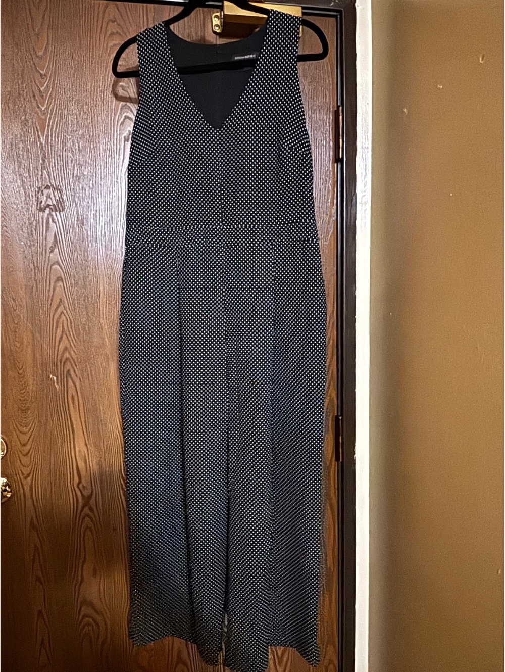 NWOT Banana Republic Black Polka Dot Fall Preppy Professional Workwear Jumpsuit